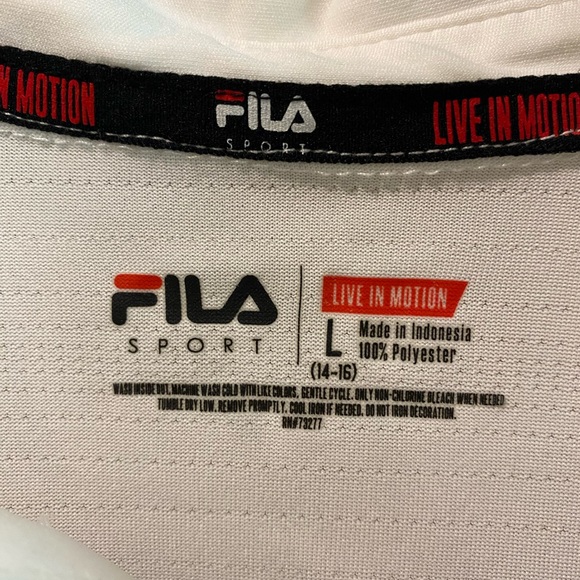 Filson collared buttons boys large 14-16 golf athletic short sleeve white - Picture 6 of 6